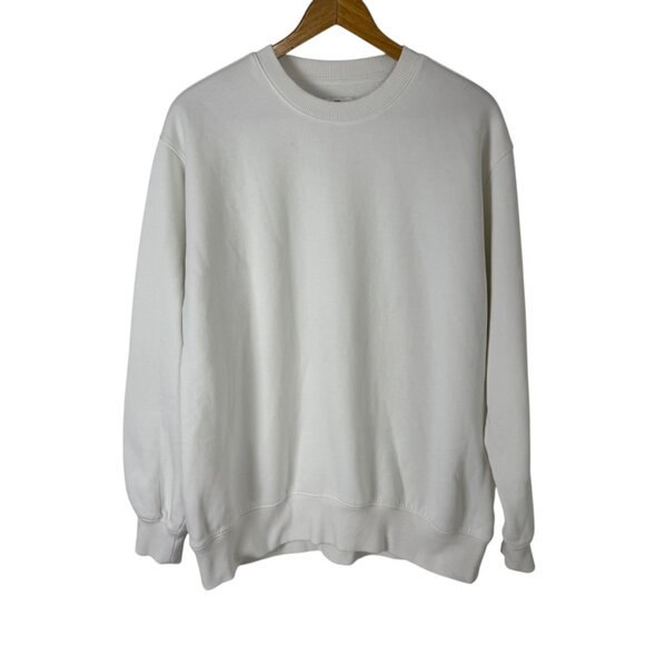 bp Tops - Nordstrom BP. White Sweatshirt Women's Med Casual Minimalist Warm BP487122MI EUC